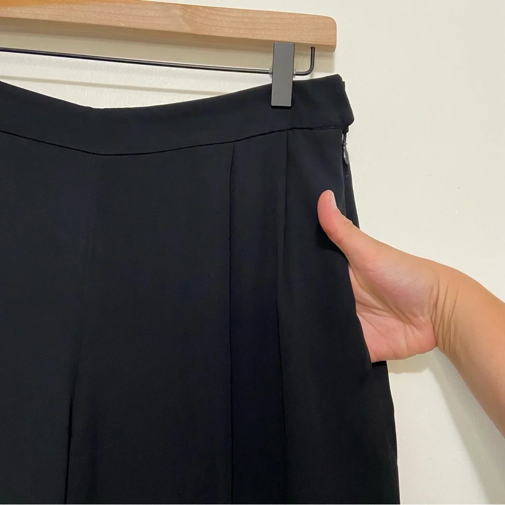 Vince Wide Leg High Rise Relaxed Fit Lightweight Black Pants